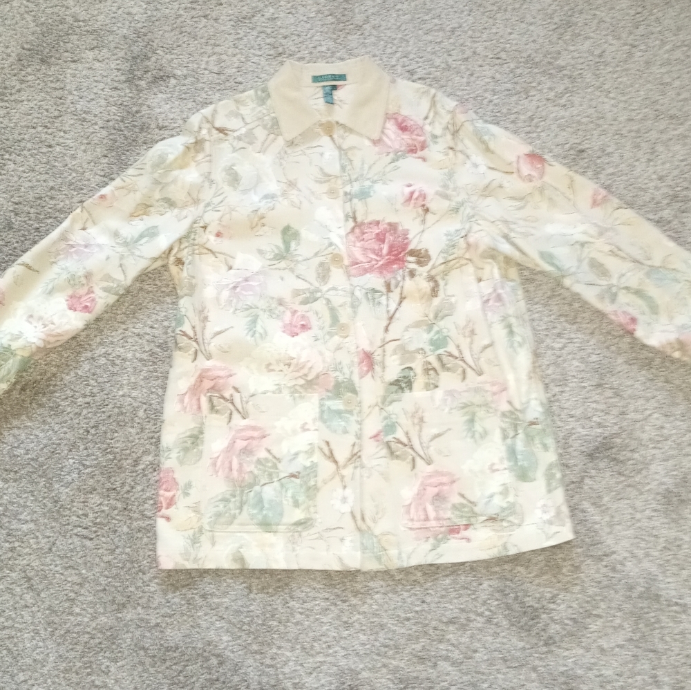 Pre-owned gently used Ralph Lauren floral jacket